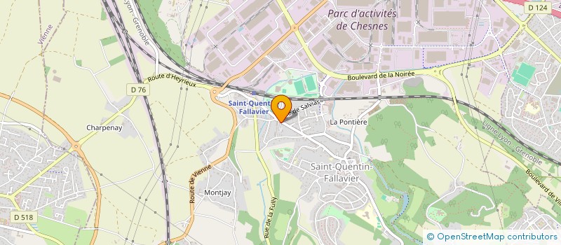 localisation de l'entreprise FORMATION DES MEDECINS GENERALISTES DU NORD ISERE (FORGENI)  SAINT-QUENTIN-FALLAVIER