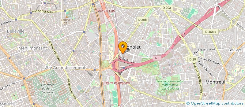 localisation de l'entreprise FORMATION DISTRIBUTION RESTAURATION à BAGNOLET