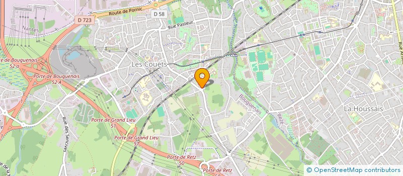 localisation de l'entreprise FORMATION ENSEIGNEMENT RECHERCHE EN SANTE MENTALE  BOUGUENAIS