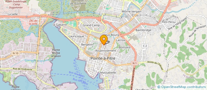 localisation de l'entreprise FORMATION ET ANIMATION CULTURELLE DES AN à POINTE A PITRE