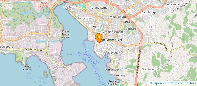 localisation de l'entreprise FORMATION GESTION CONSEIL EN ENTREPRISE à POINTE-A-PITRE