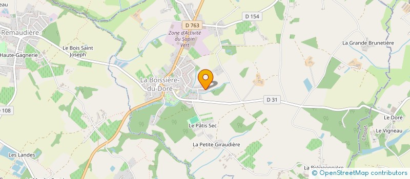 localisation de l'entreprise FORMATION JG  LA BOISSIERE-DU-DORE