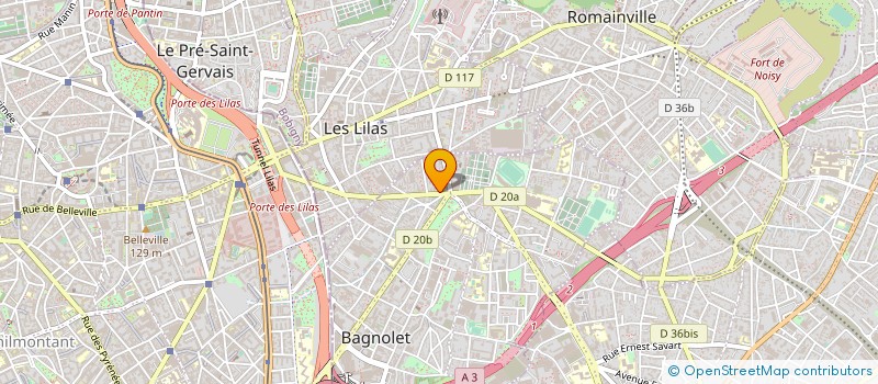 localisation de l'entreprise FORMATION'OPTIC à BAGNOLET