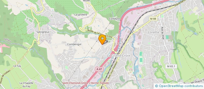 localisation de l'entreprise FORMATION ORGANISA PRATIQUE INFORMATIQUE  LA GRAND-CROIX