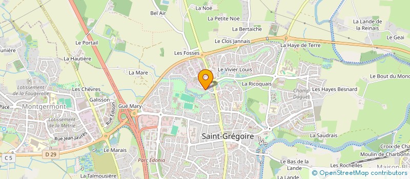localisation de l'entreprise FORMATION PNL BRETAGNE à SAINT-GREGOIRE