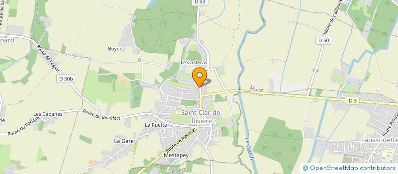 localisation de l'entreprise FORMATION POUR ETRE  SAINT-CLAR-DE-RIVIERE