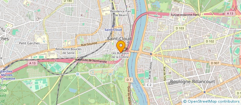 localisation de l'entreprise FORMATION1 à SAINT-CLOUD