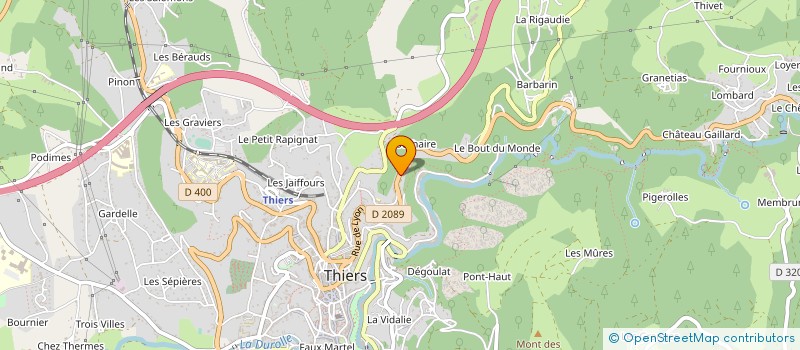 localisation de l'entreprise FORMATIONS ET CONSEILS  THIERS