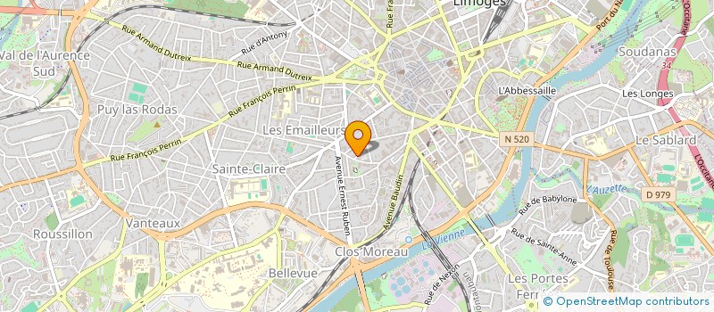 localisation de l'entreprise FORMATIONS GD à LIMOGES