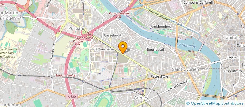 localisation de l'entreprise FORMATIONS & TECHNIQUES POUR L'INDUSTRIE ET LE BATIMENT à TOULOUSE