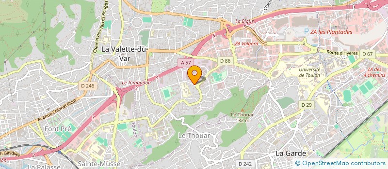 localisation de l'entreprise FORMAVAR FORMATION PROFESSIONNELLE à LA VALETTE-DU-VAR