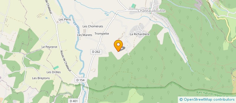 localisation de l'entreprise FORME 120 à CHATEAUDOUBLE