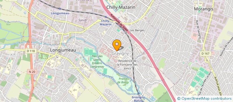 localisation de l'entreprise FORME BEAUTE à CHILLY-MAZARIN