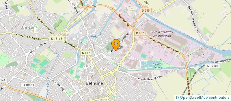 localisation de l'entreprise FORME EQUILIBRE ENERGIE - FEE  BETHUNE