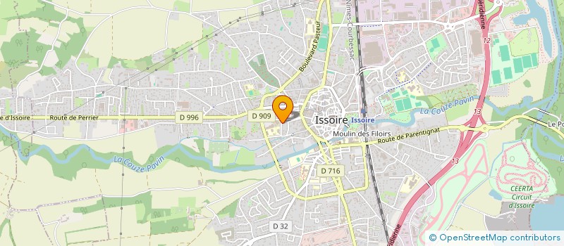 localisation de l'entreprise FORME ET DEFENSE DU VAL D'ALLIER  ISSOIRE