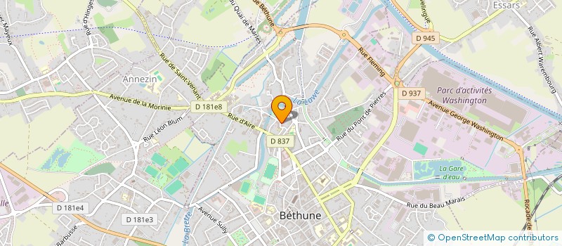 localisation de l'entreprise FORME ET DETENTE  BETHUNE