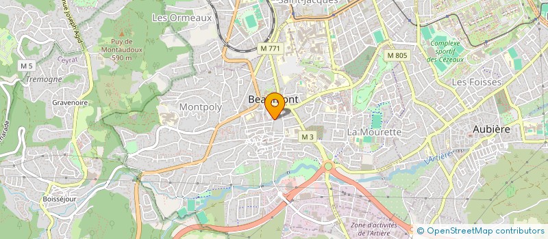 localisation de l'entreprise FORMES ET COULEURS à BEAUMONT