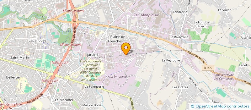 localisation de l'entreprise FORMES ET DECORS à ALBI