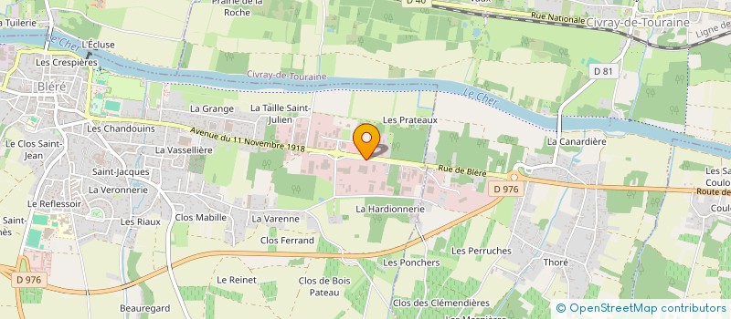 localisation de l'entreprise FORMES ET SCULPTURES INDUSTRIE à BLERE