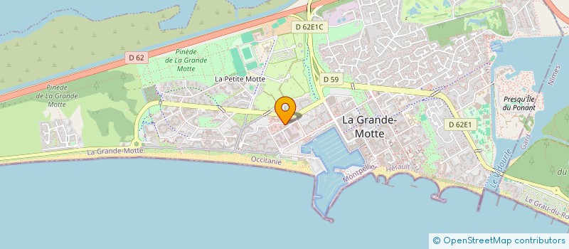 localisation de l'entreprise FORMES & FITNESS à LA GRANDE-MOTTE