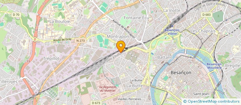 localisation de l'entreprise FORMINTER à BESANCON