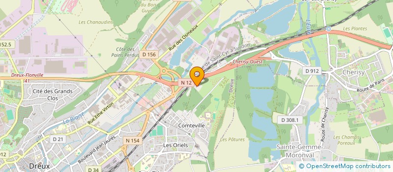 localisation de l'entreprise FORMULE A à DREUX