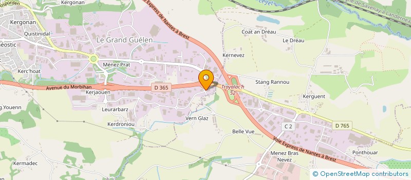 localisation de l'entreprise FORNAX à QUIMPER