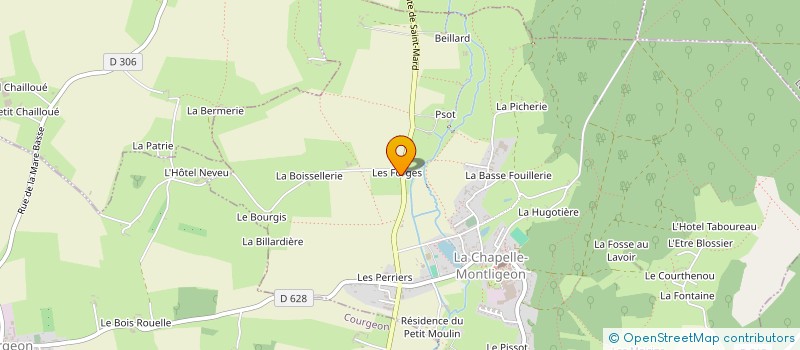 localisation de l'entreprise FORNET JEAN-LOUIS à LA CHAPELLE-MONTLIGEON