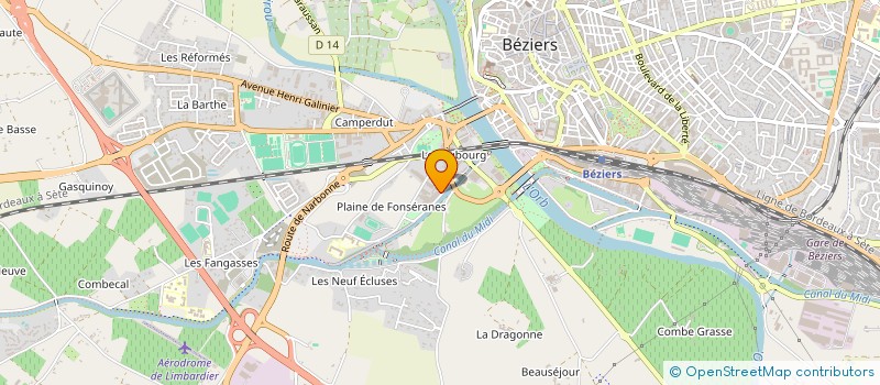 localisation de l'entreprise FOROC FORAGES OCCITANS à BEZIERS