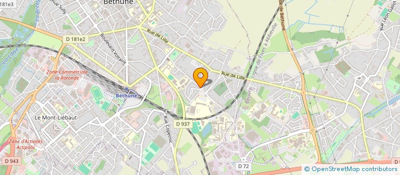 localisation de l'entreprise FORPLEX INDUSTRIE à BETHUNE