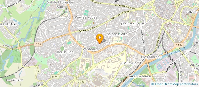 localisation de l'entreprise FORS L ANE à LIMOGES