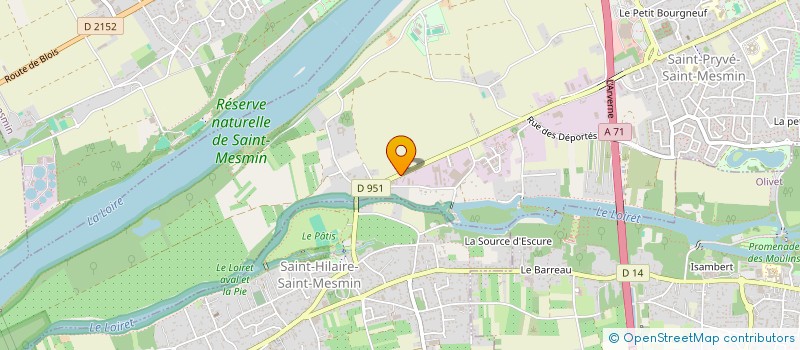 localisation de l'entreprise FORSEC 45 à SAINT-PRYVE-SAINT-MESMIN