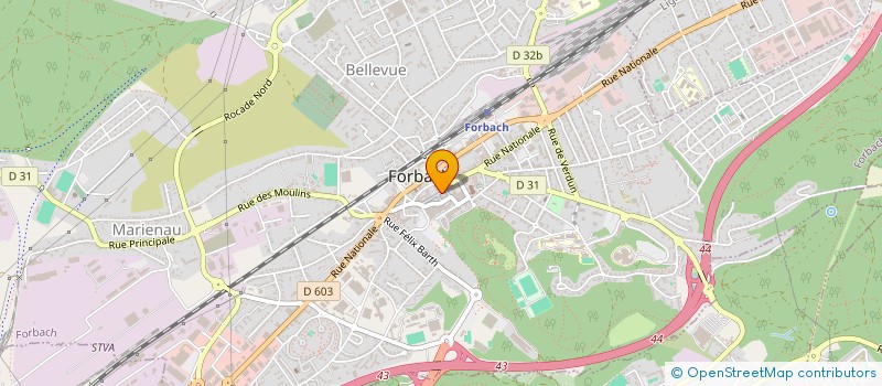 localisation de l'entreprise FORSHOP  FORBACH