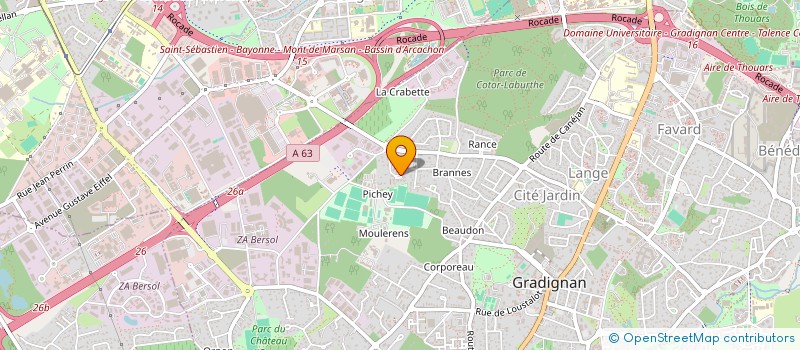 localisation de l'entreprise FORTE  GRADIGNAN