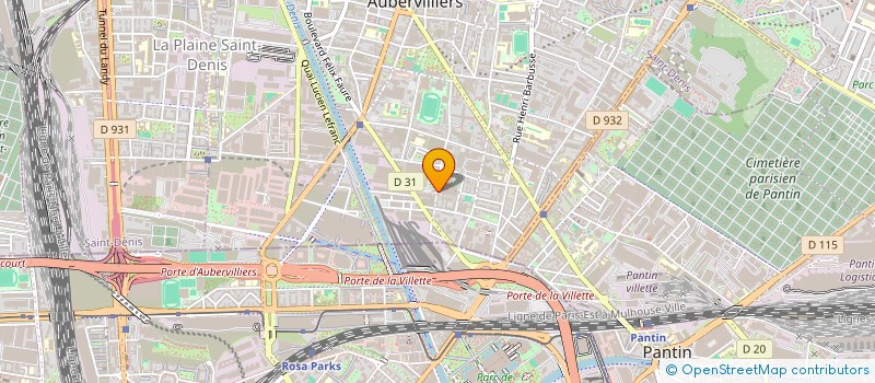 localisation de l'entreprise FORTEX à AUBERVILLIERS