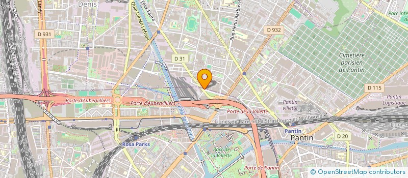 localisation de l'entreprise FORTEX à AUBERVILLIERS
