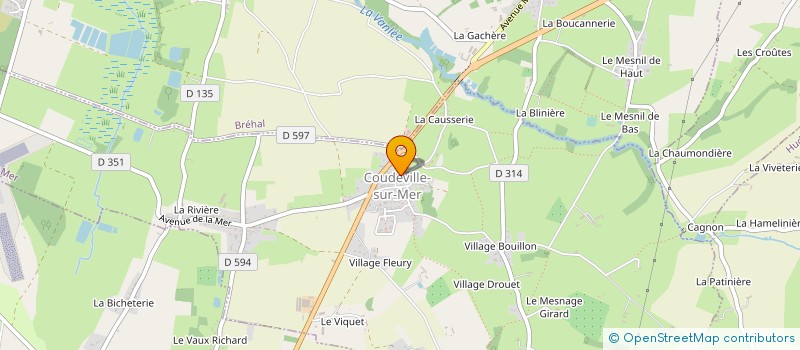localisation de l'entreprise FORTIN REBILLON à COUDEVILLE-SUR-MER