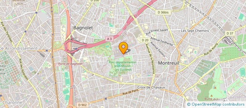 localisation de l'entreprise FORTRON à BAGNOLET