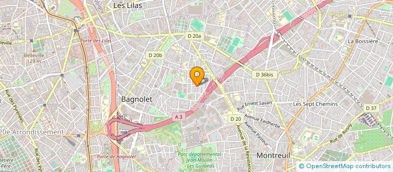localisation de l'entreprise FORTUNA à BAGNOLET