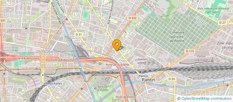 localisation de l'entreprise FORTUNA à PANTIN