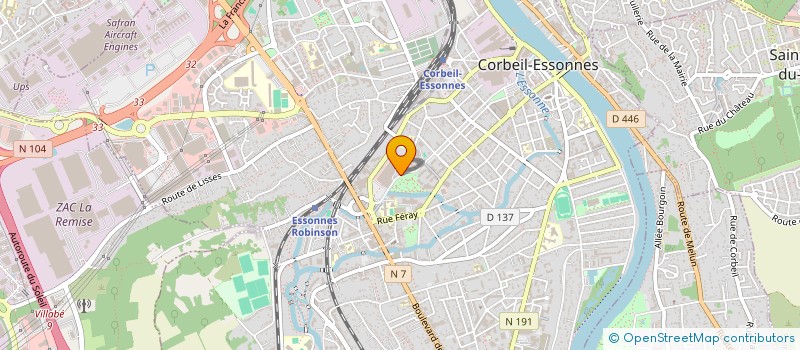 localisation de l'entreprise FORTUNELY à CORBEIL-ESSONNES