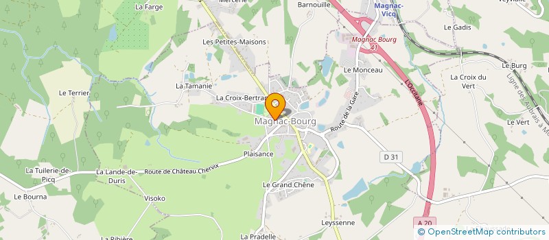 localisation de l'entreprise FORUM  MAGNAC-BOURG