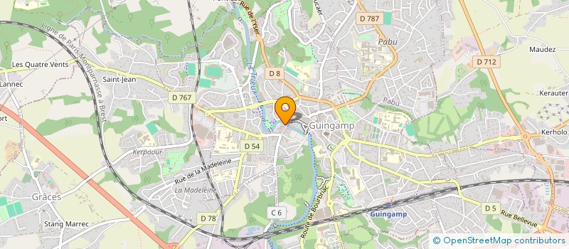 localisation de l'entreprise FORUM VACANCES SARL à GUINGAMP