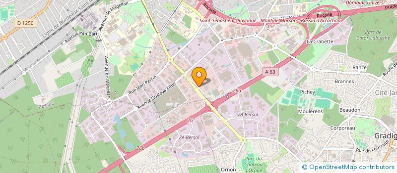 localisation de l'entreprise FORVAPE à PESSAC