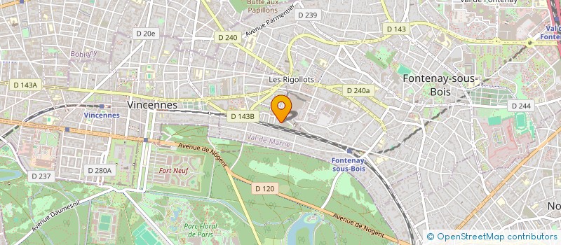localisation de l'entreprise FORWARD MINDS à VINCENNES