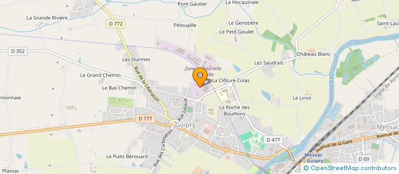 localisation de l'entreprise FOSSE ROUGE  GUIPRY-MESSAC