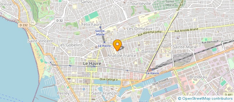 localisation de l'entreprise FOUBERT à LE HAVRE