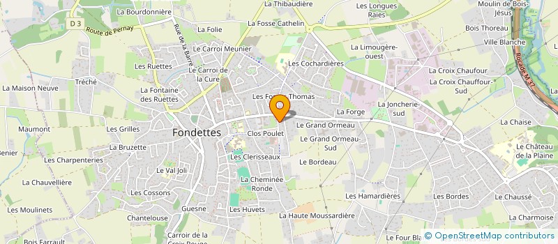 localisation de l'entreprise FOUCARD & BALLEREAU ASSOCIES à FONDETTES