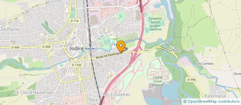 localisation de l'entreprise FOUCAUD-GOLEO à ISSOIRE