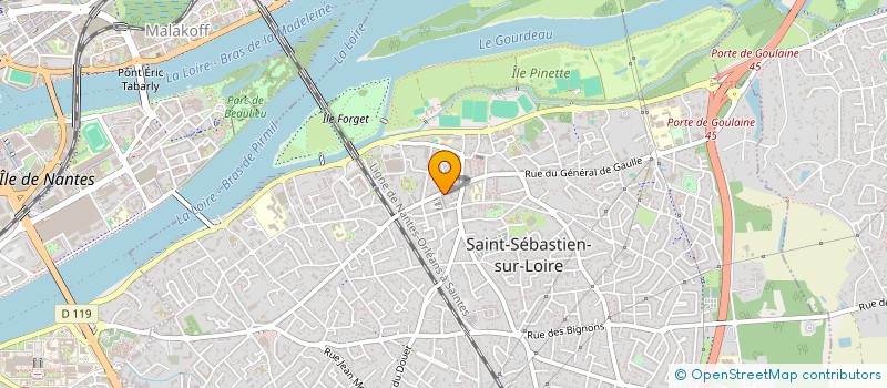 localisation de l'entreprise FOUCHER - MOULIN à SAINT-SEBASTIEN-SUR-LOIRE